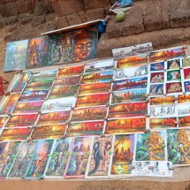 Shop with paintings in the Angkor Wat complex