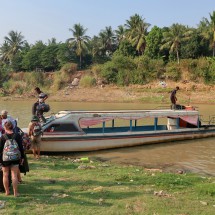 End of our boat trip 20 kilometers ahead of Battambang