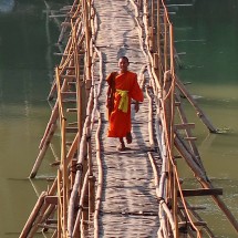 Monk on the southern bamboo bridge
