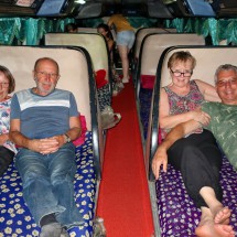 In the sleeper bus to Pakse in the very south of Laos