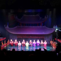 The playing people in the Thang Long Water Puppet Theater
