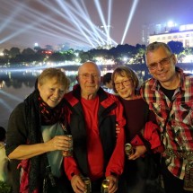 Marion, Hermann, Jutta and Alfred on New Year's Eve