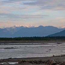 Donjek River with the high mountains of Kluane National Park