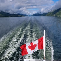 Canadian flag with Greenville Channel
