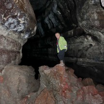 Marion in the lower Ape Cave