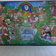Mural in the city hall of Corozal