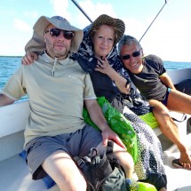 Tommy, Marion and Alfred going to South Gallows Point of Belize's Barrier Reef