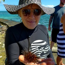Lady with a sea urchin