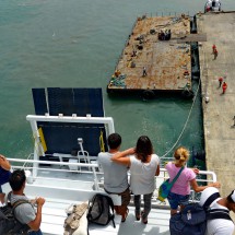 Arriving with the ferry at Central America - Colon, Panama