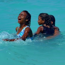 Girls enjoying the water