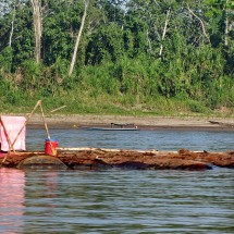 Raft on Rio Ucayali