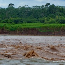 Rapid and brown water of Rio Aguaytia