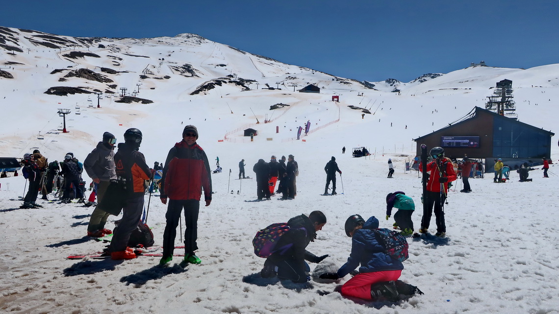 Some people enjoy the snow – there are no crowds here like in most alpine resorts