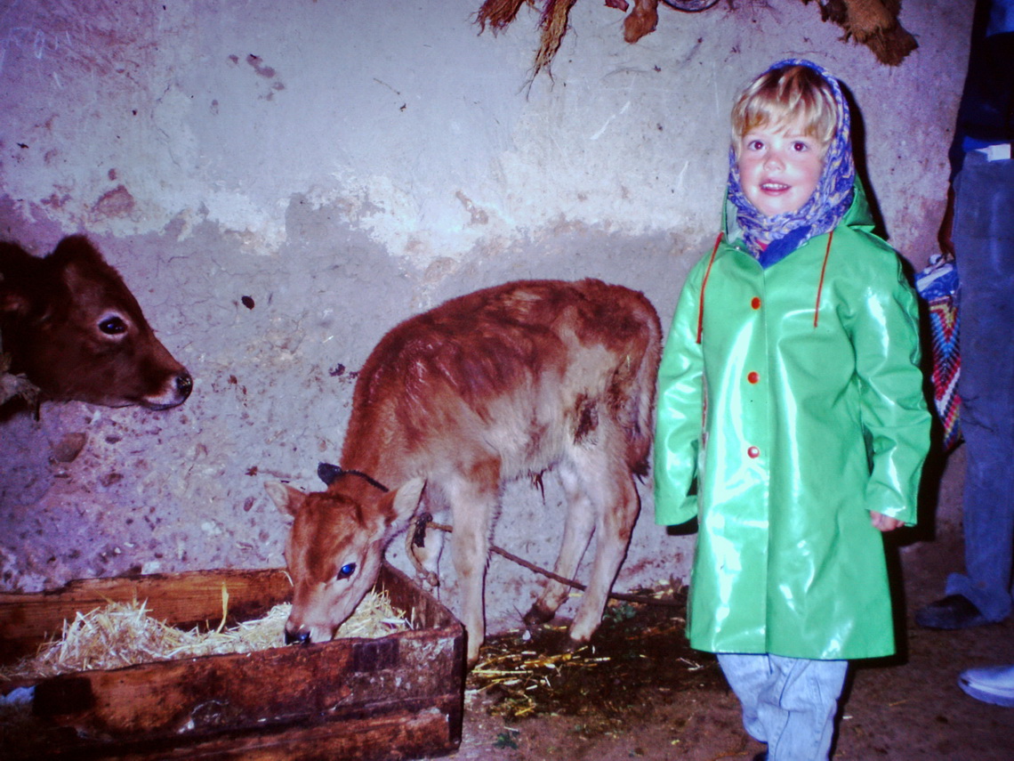 Eva with a calf in Tirnest