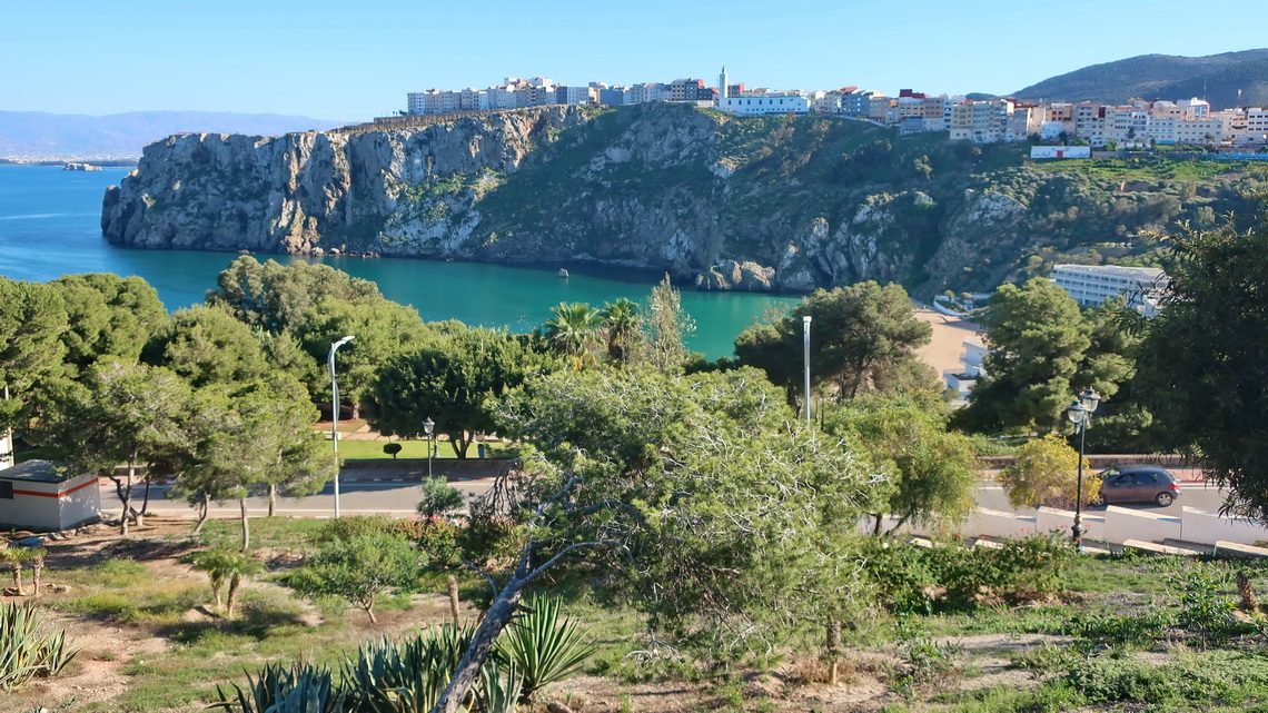 Al Hoceima with beach Playa Quemado seen from our overnight staying place