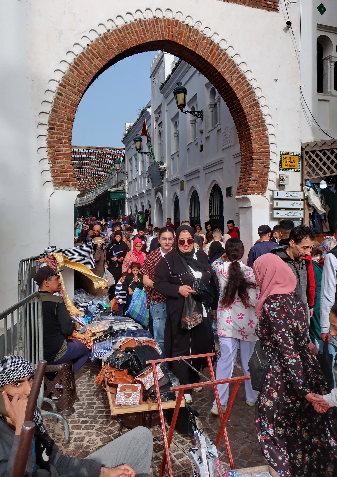 Gate of the Medina with lots of people