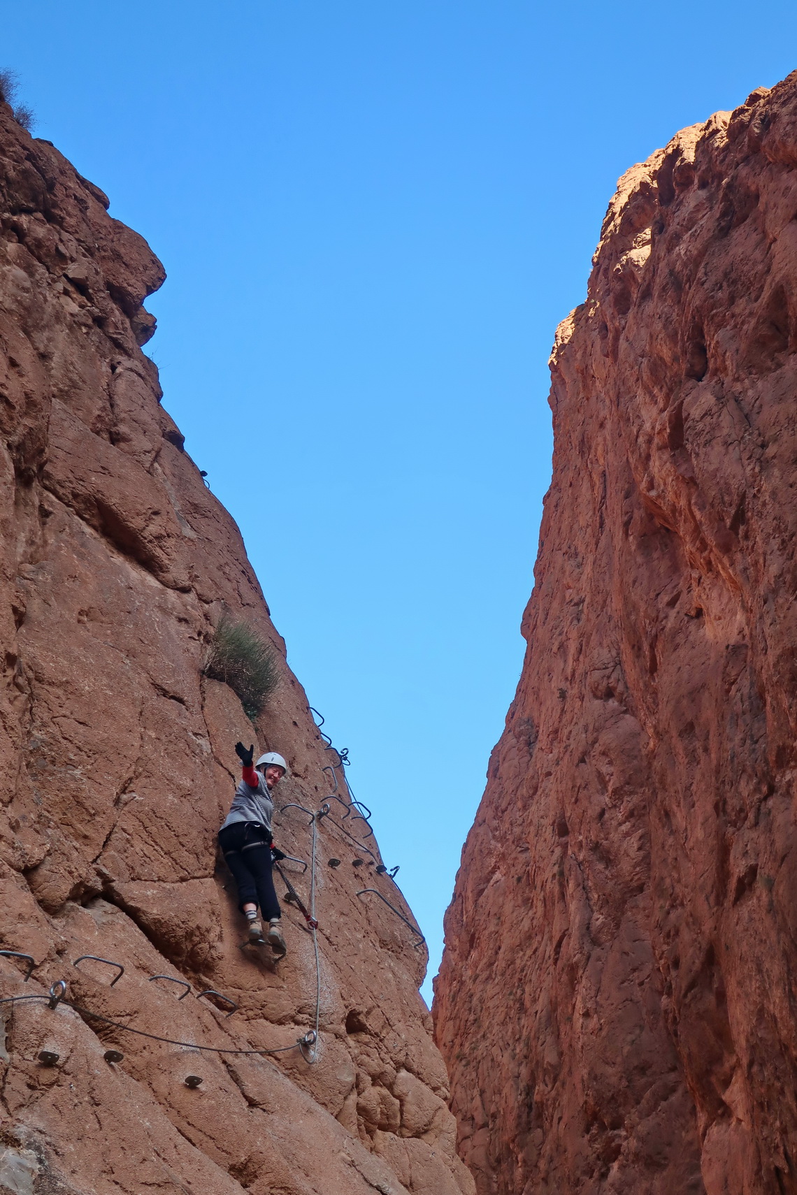 Marion on what is probably Africa's only via ferrata