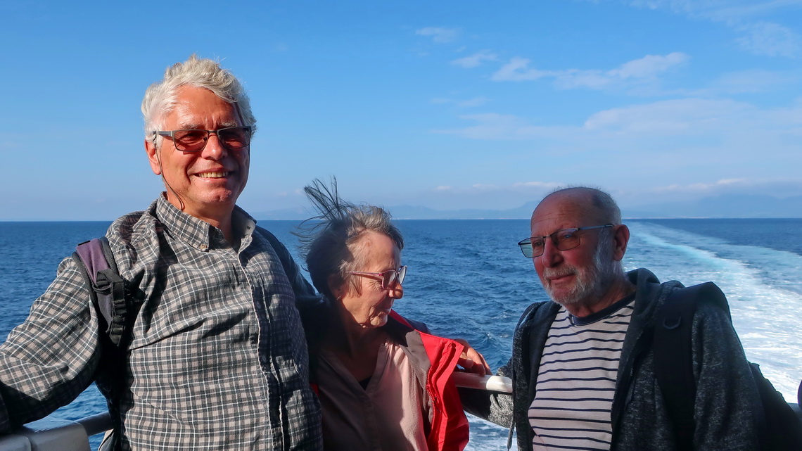 Alfred with Marion's sister Jutta and her husband Hermann on the ferry