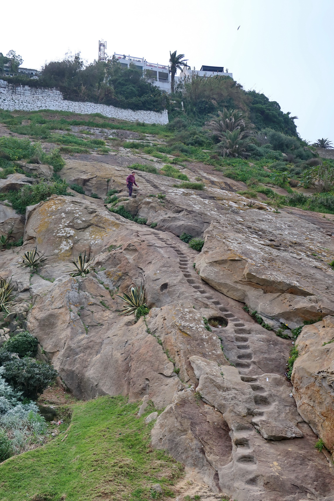 Ancient stairs from the waterfront to upper Tangier 