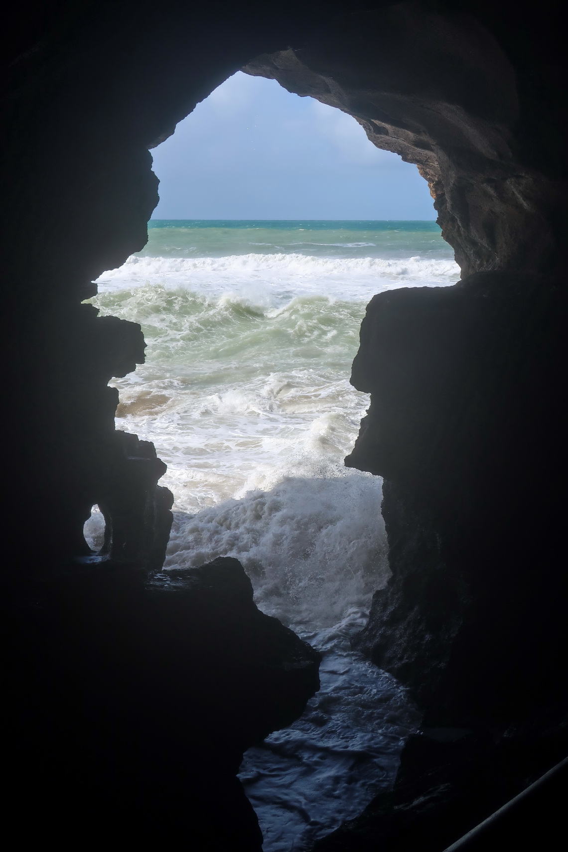 In the Cave of Hercules - Grottes d'Hercule. Its sea opening is known as 