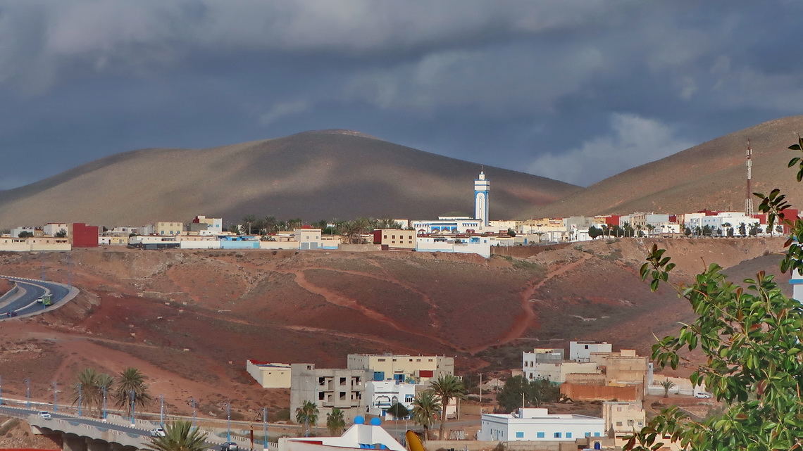 Black clouds in the north of Sidi Ifni  