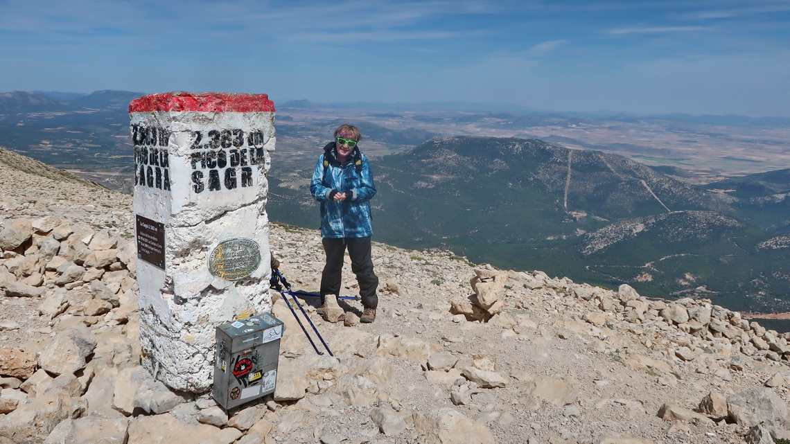 Marion on top of La Sagra