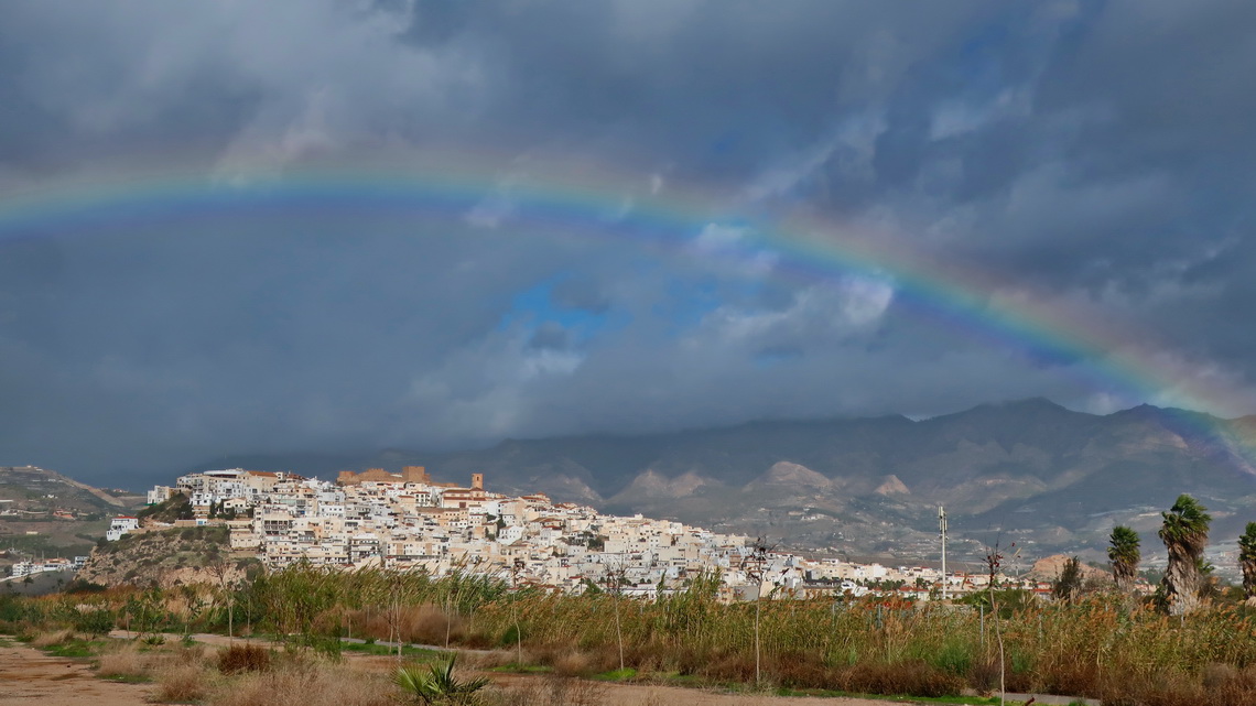 Rainbow with Salobreña