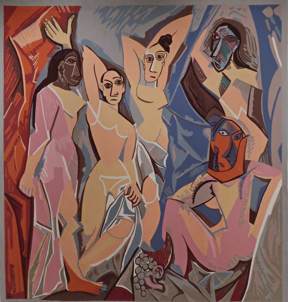 Women Les Demoiselles d’Avignon painted by Pablo Picasso in the year 1907