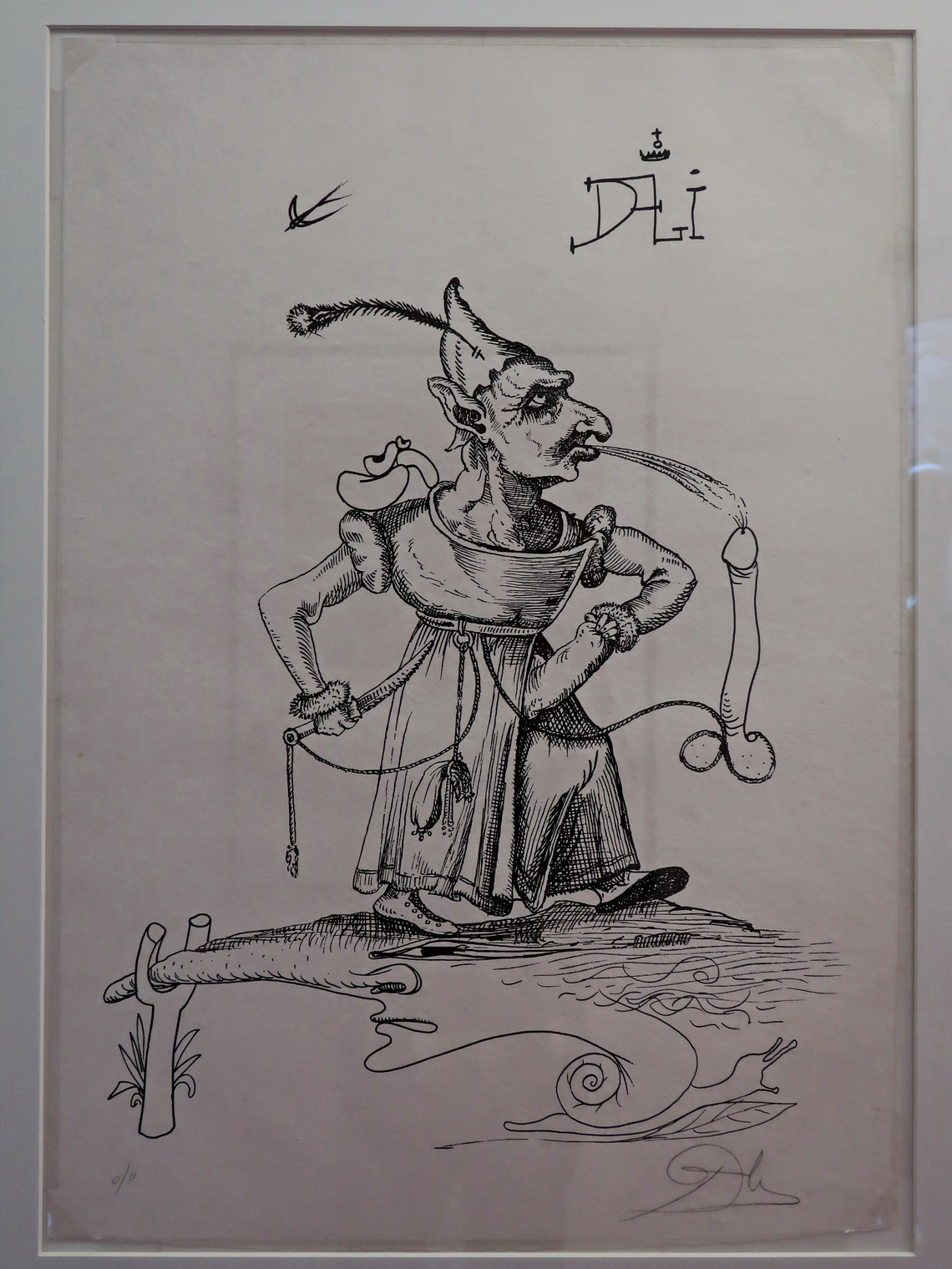 Typical sketch of Salvador Dali - maybe not loved by the catholic church