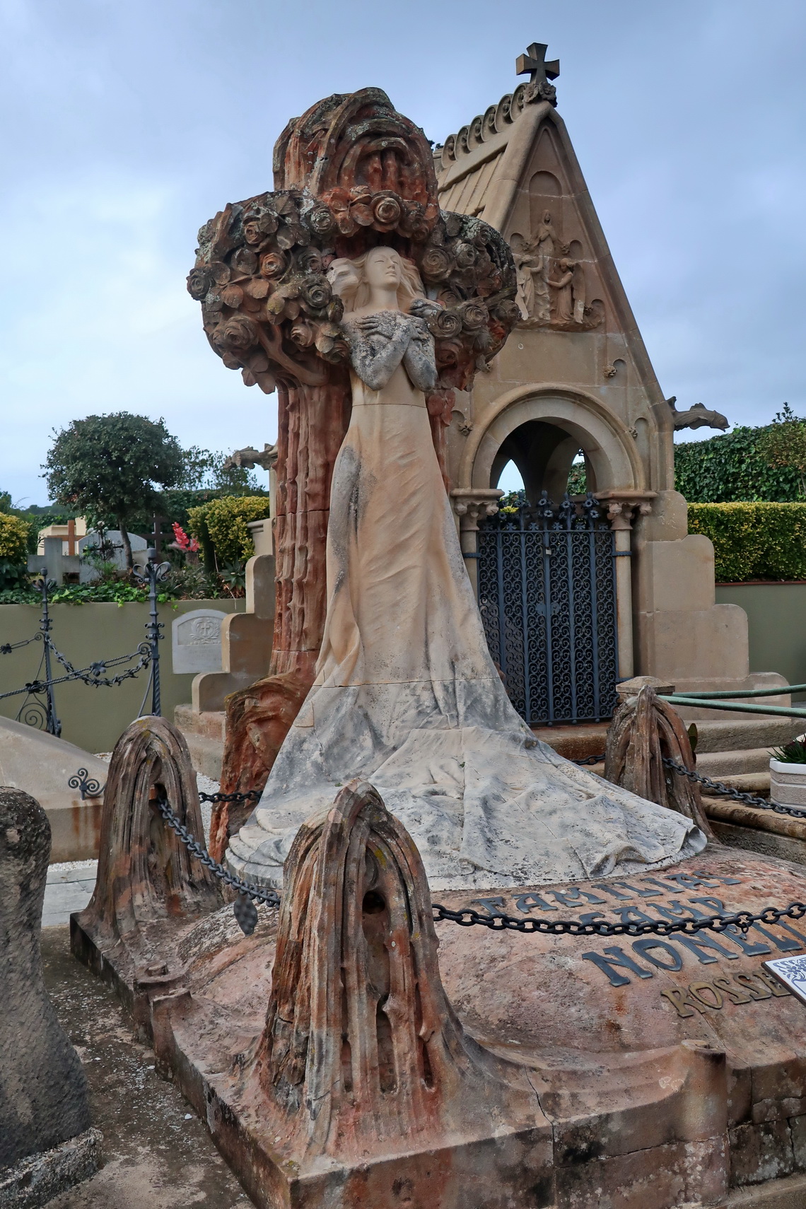 Sculpture in the Modernist Cemetery of Lloret de Mar