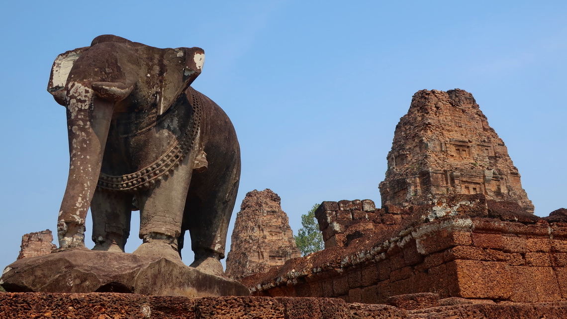 Elephant in the East Mebon Ruins which is one of the oldest parts of the Angkor Wat complex (built between 944 and 968)