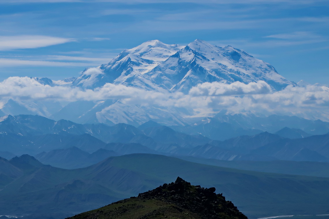 Denali from the summit of 1539 meters high Mount Galen