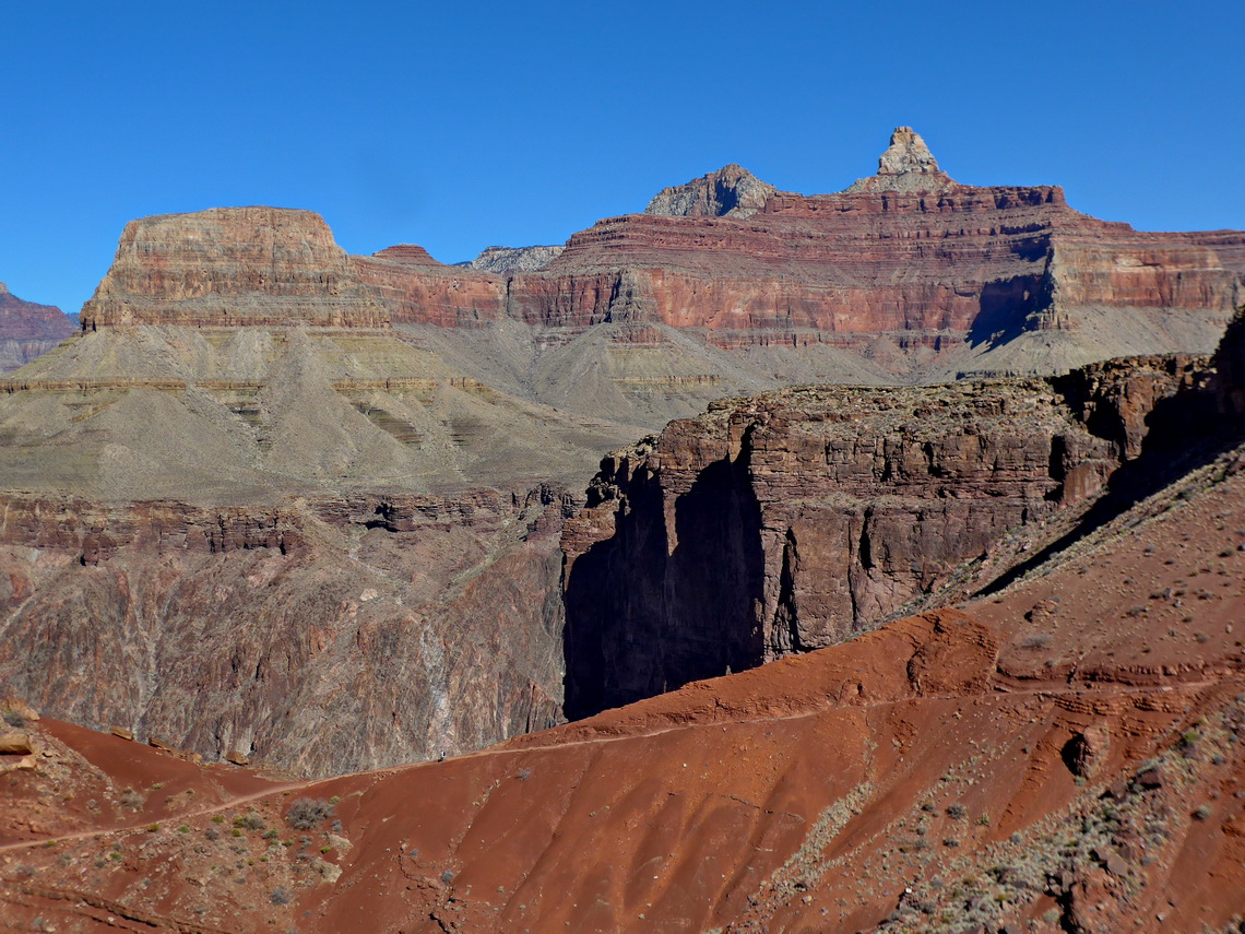 Lower South Kaibab Trail with Wotans Throne