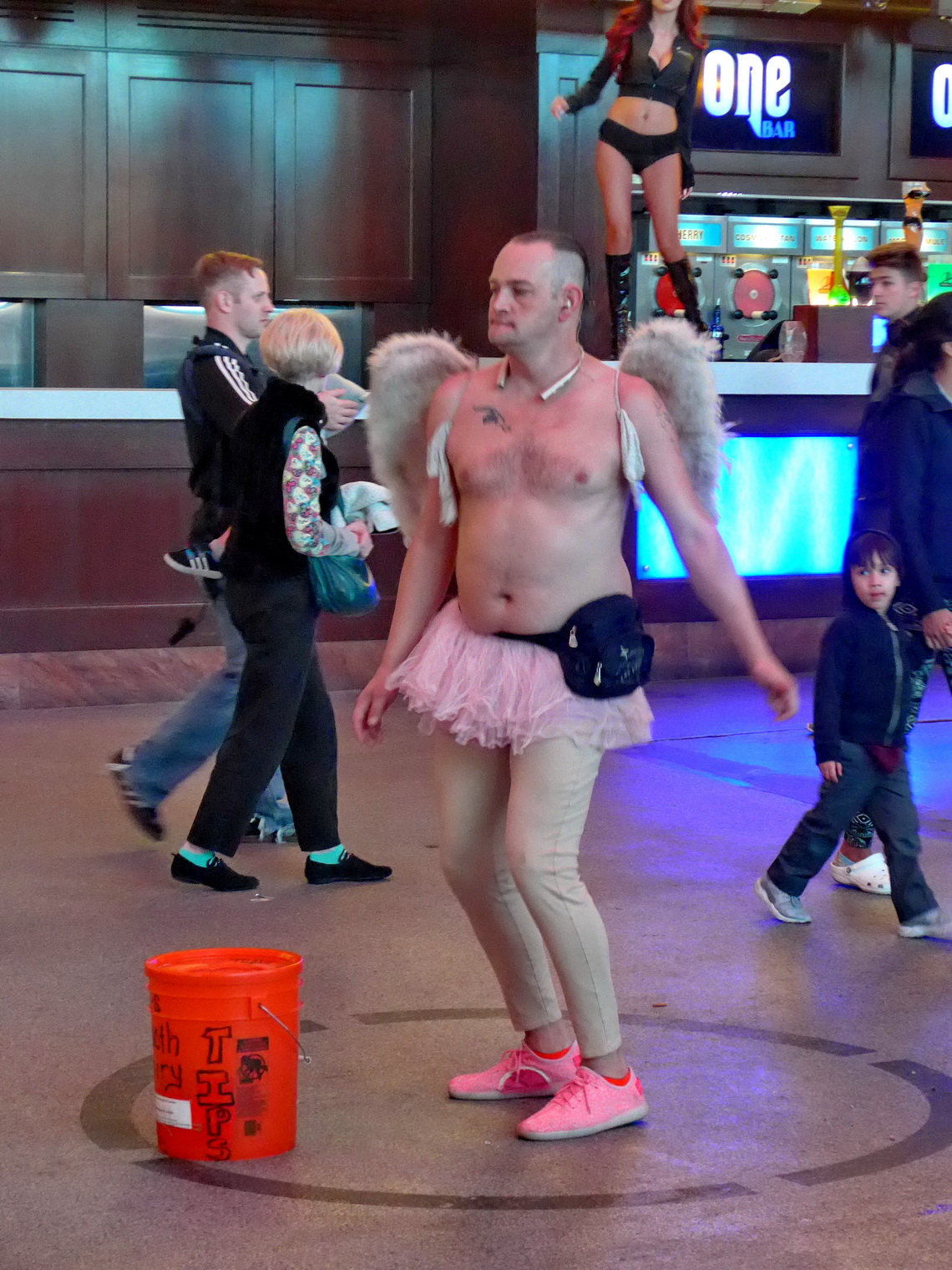 Crazy man in the Fremont Street