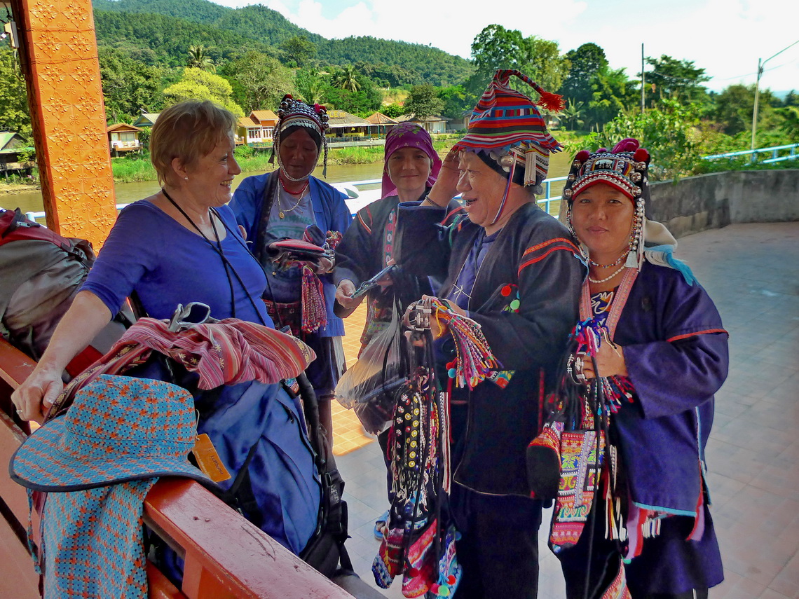 Port of Tha Ton with indigenous Karen people