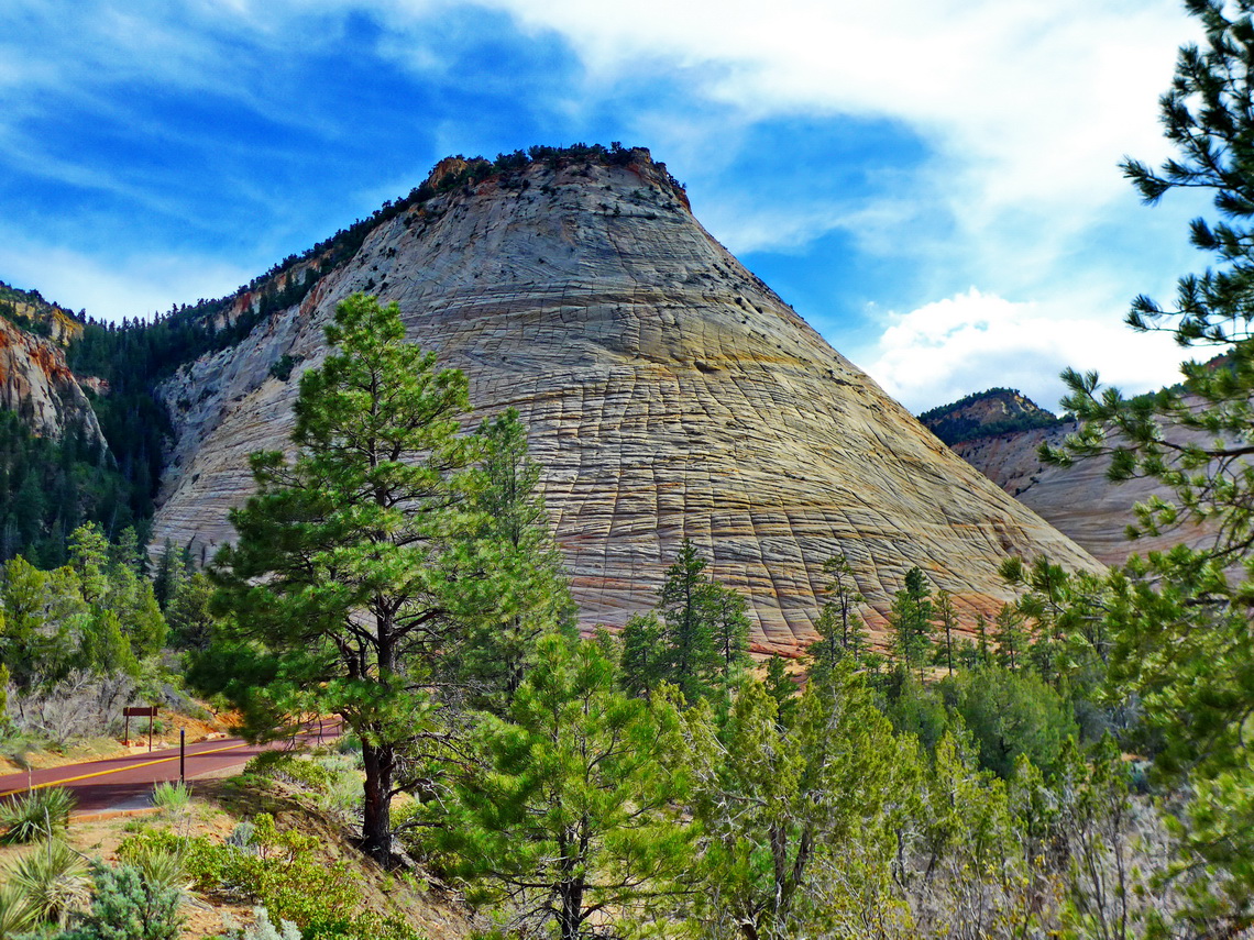Checkerboard Mesa on the eastern side of Zion National Park