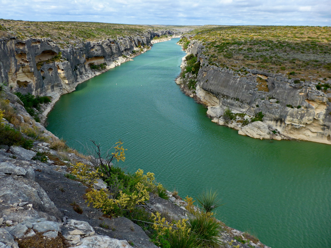 The green river in the Seminole Canyon