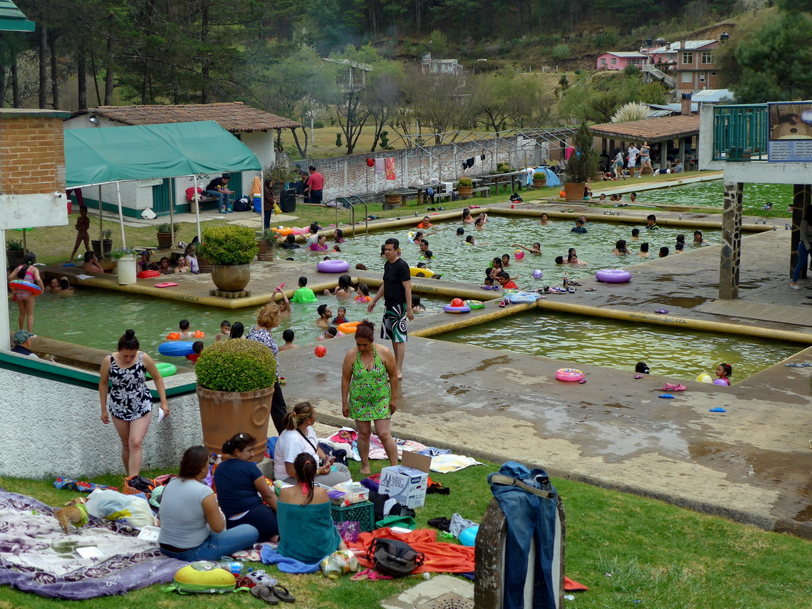 In the hot springs Balneario Erendira