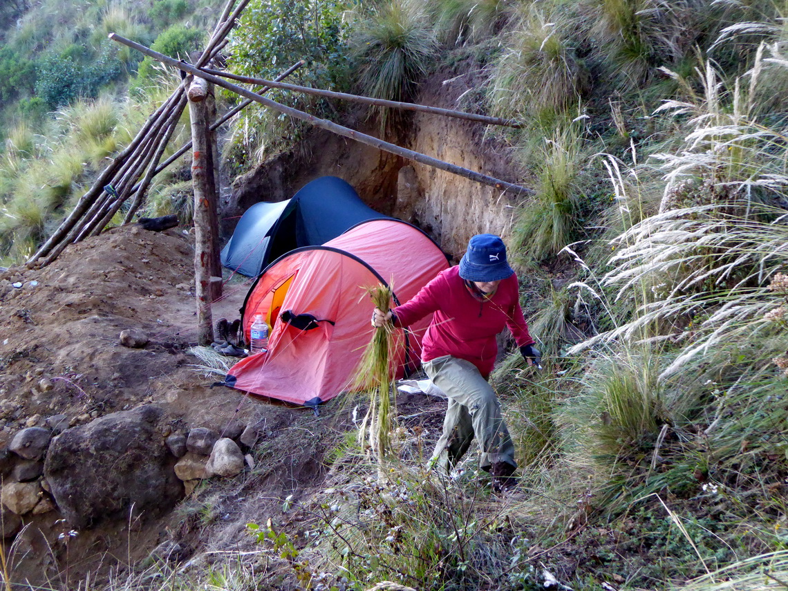 Our cozy base camp on Volcan Tacaná