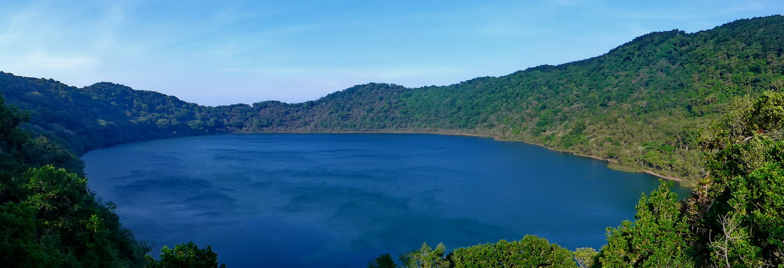 The lake in the crater of Volcan de Ipala