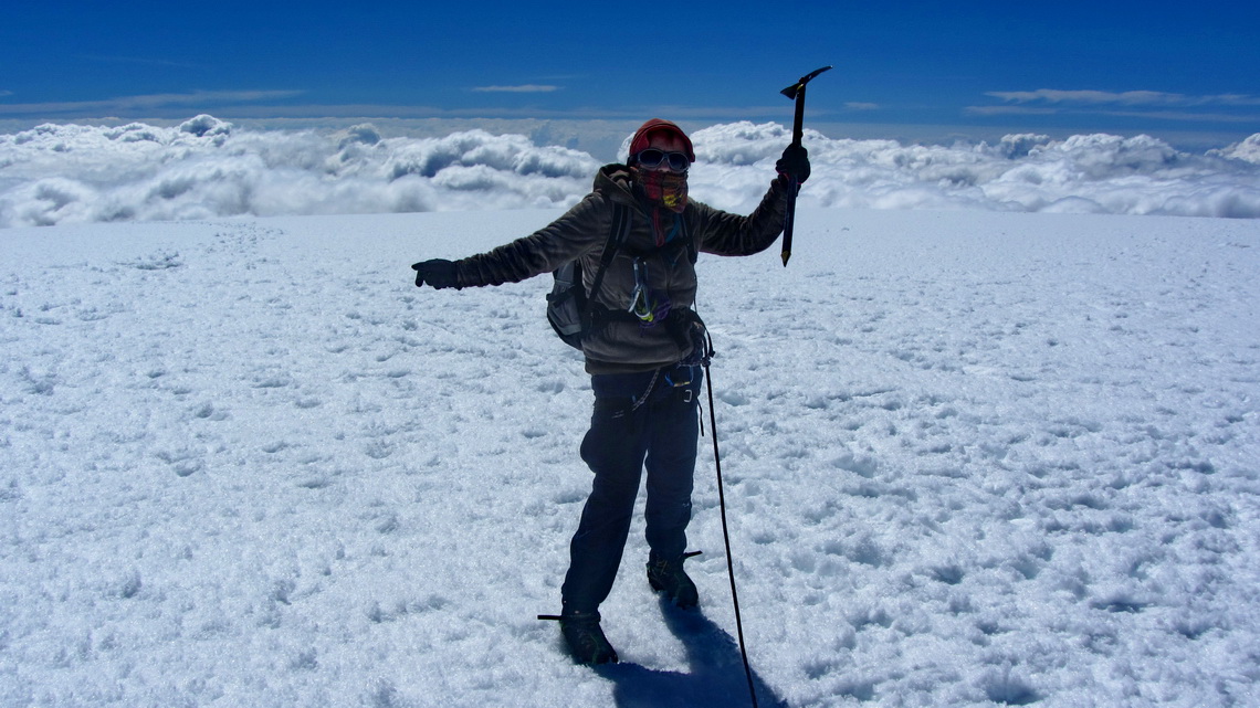 On top of Nevado del Tolima, 5215 meters sea-level