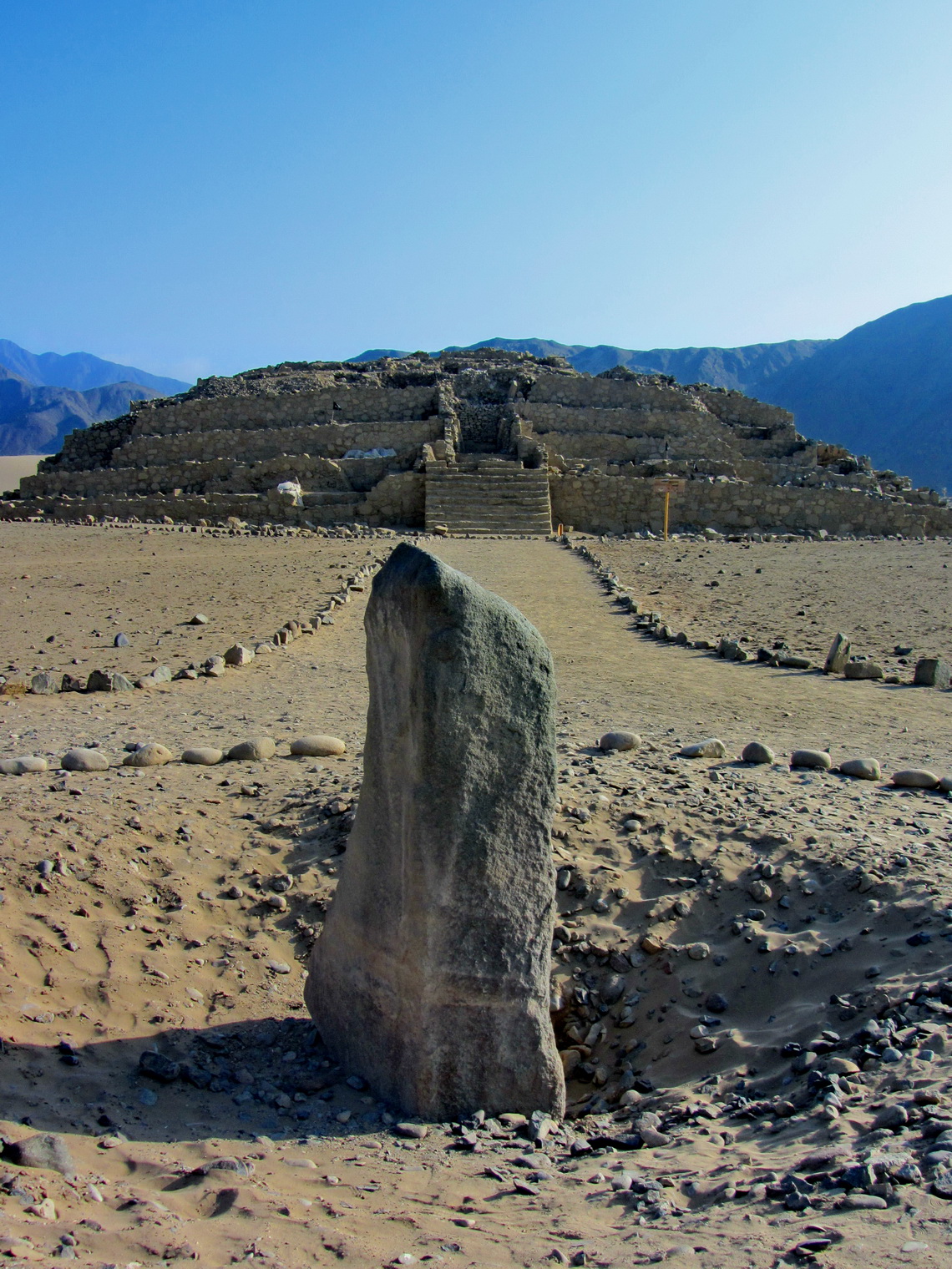 Sacred stone with the main pyramid