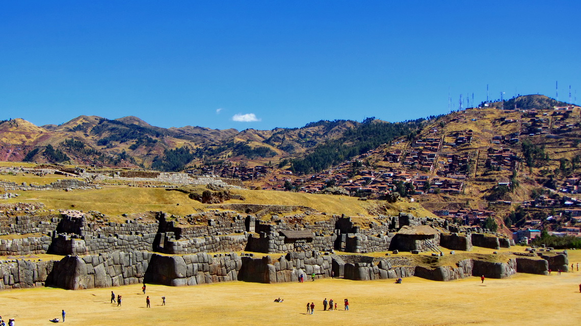 Inca fortress Saqsaywaman above Cusco