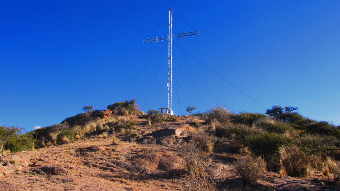 Summit of Cerro San Isidro with its huge cross