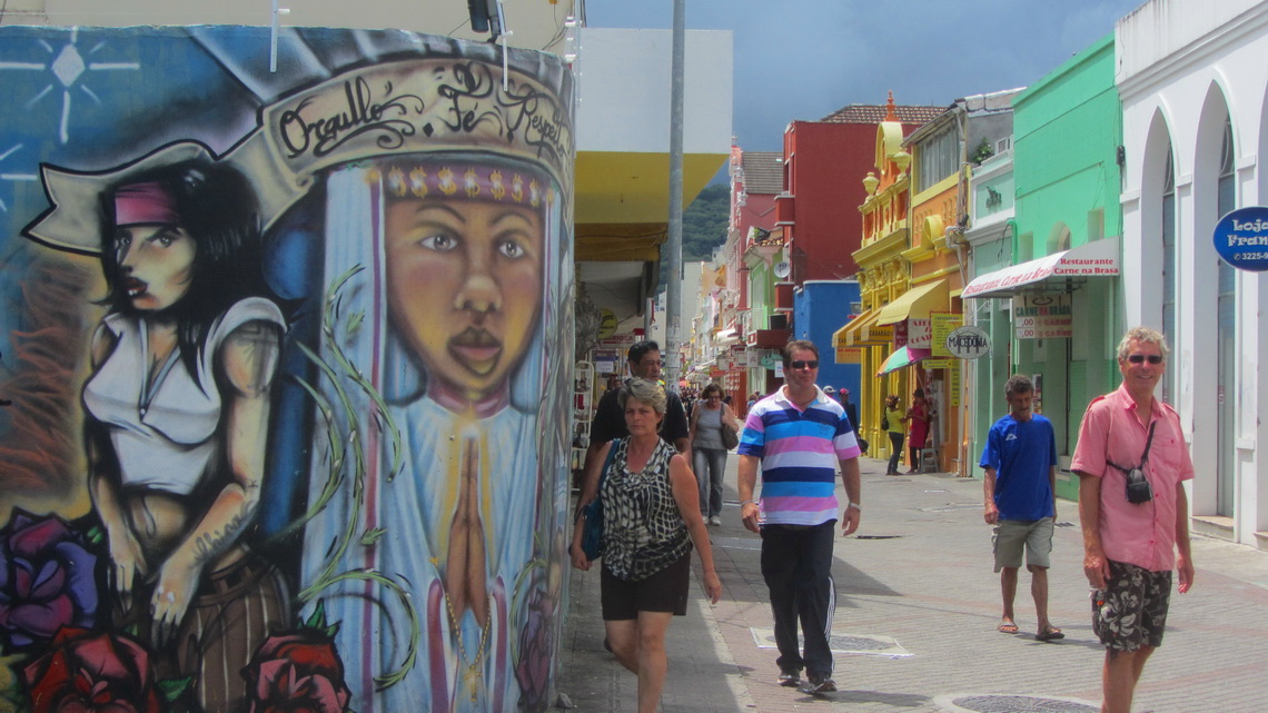 Street in the historic center of Florianopolis