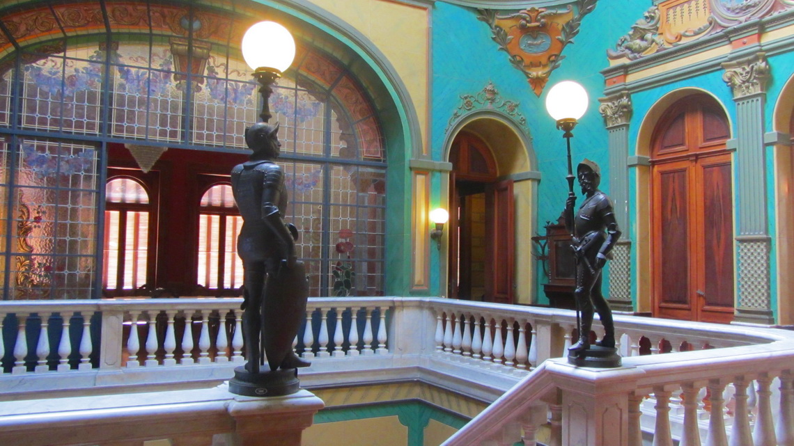 Entrance hall of Palacio Rosado, the former residence of the governor of Santa Catarina