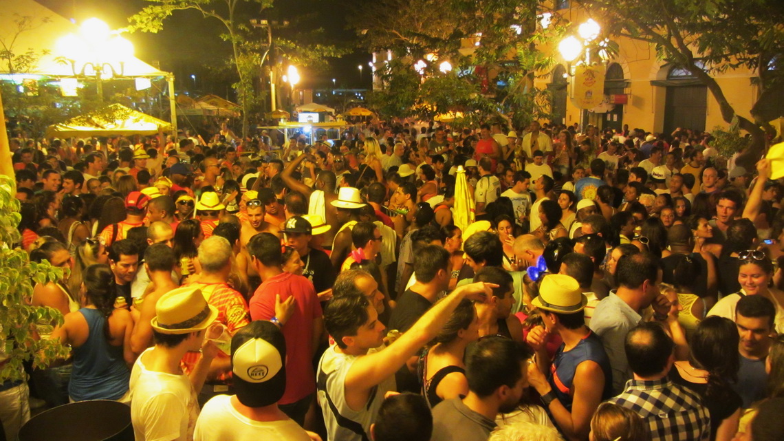 Very crowded in the late evening on the first day of carnival