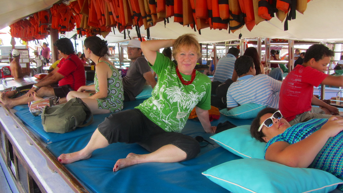 Marion on the boat