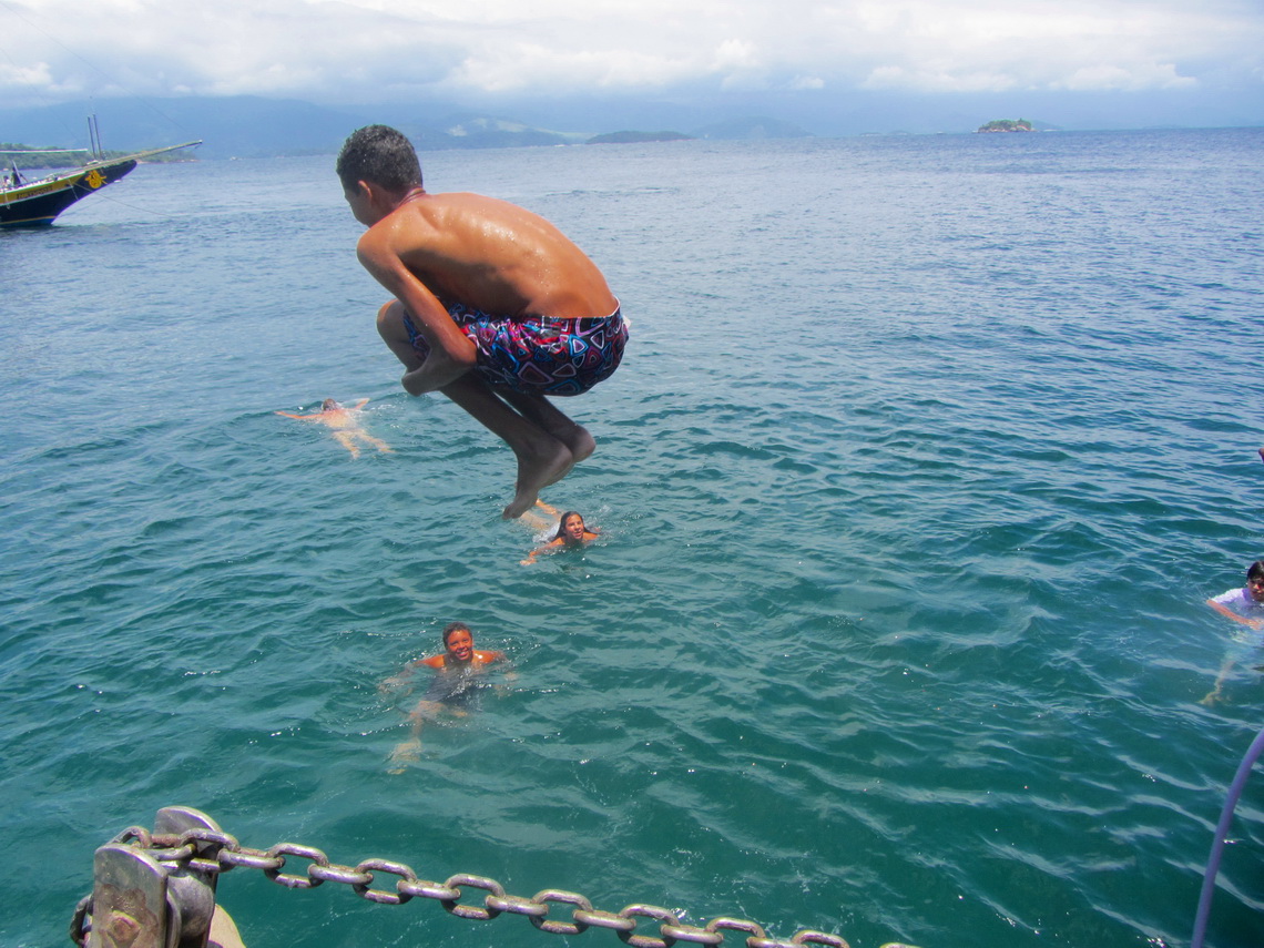 Jumping from the boat, not limited to kids