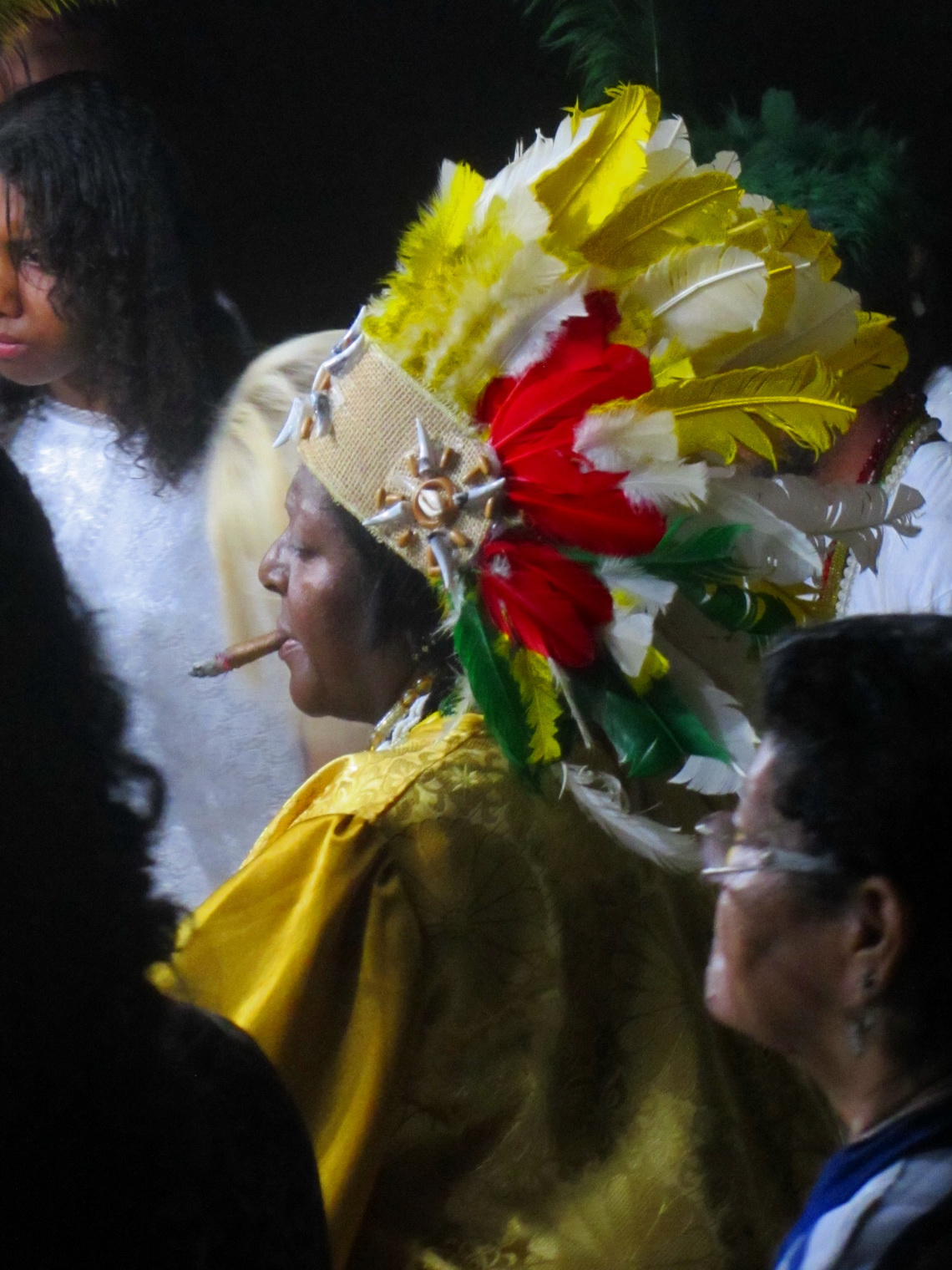 Smoking Lady celebrating Candomble